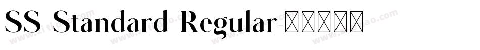 SS Standard Regular字体转换
